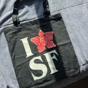 Black SF Stranger Things Tote Bag - NWOT